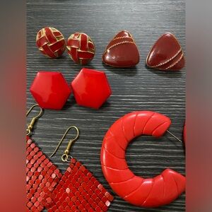 Elegant vintage  Red Jewelry Set